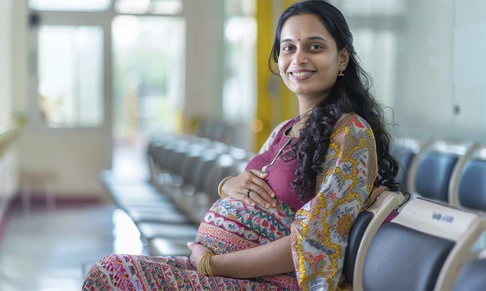 Pregnancy care near Ramamurthy Nagar should include regular doctor visits, blood tests, urine tests, ultrasound scans, sugar screening, BP monitoring, and baby growth checks. These tests help detect anemia, diabetes, infections, thyroid issues, blood pressure problems, and fetal growth concerns early.